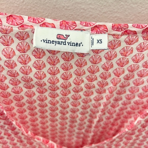 VINEYEARD VINES| PINK SEASHELL COTTON BATHING SUIT COVER DRESS - Picture 5 of 7
